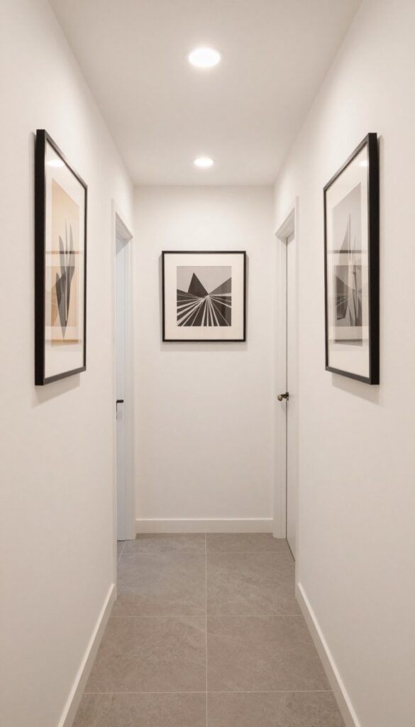 well-planned narrow hallway avoiding common decorating mistakes