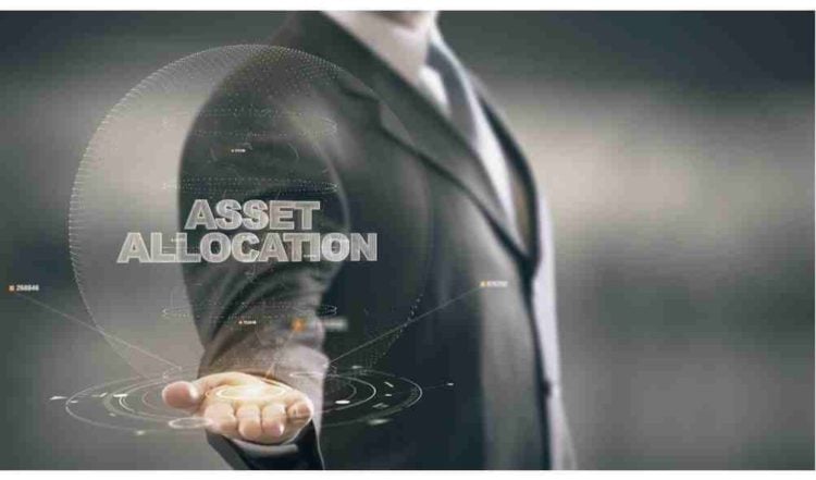Asset Allocation with hologram businessman
