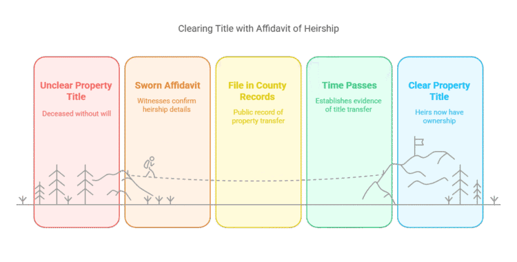 Clearing title with affidavit heirship steps