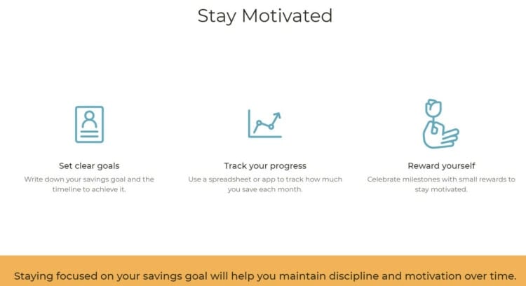 Stay motived to keep saving money each month