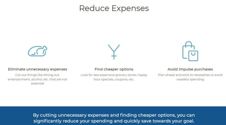boost savings by reducing expenses