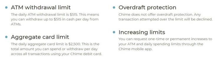 Chime Withdrawal limits explained