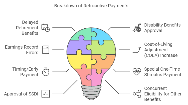 breakdown of retroactive social secuirty payments