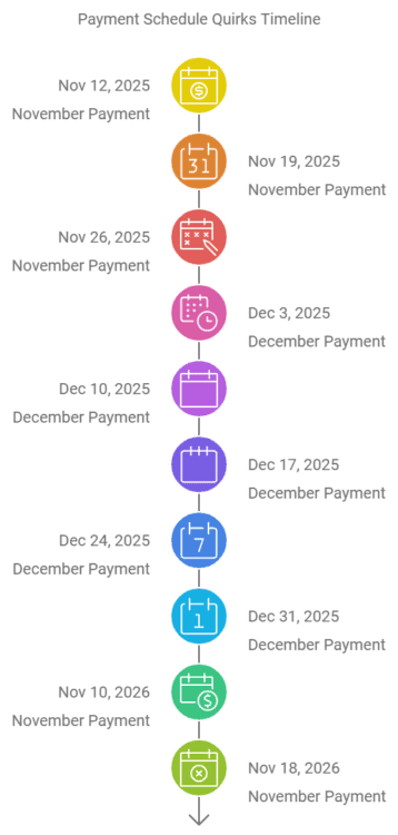 social secuirty double payment month schedule and timelines