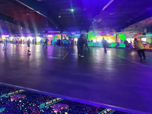 A lively indoor roller skating rink shows the same energy and teamwork Mid State Baths brings to bathroom remodels.