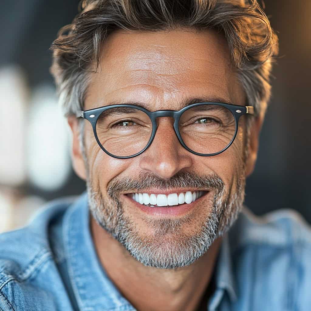 Patient smiling after All-on-4 dental implants in Los Angeles