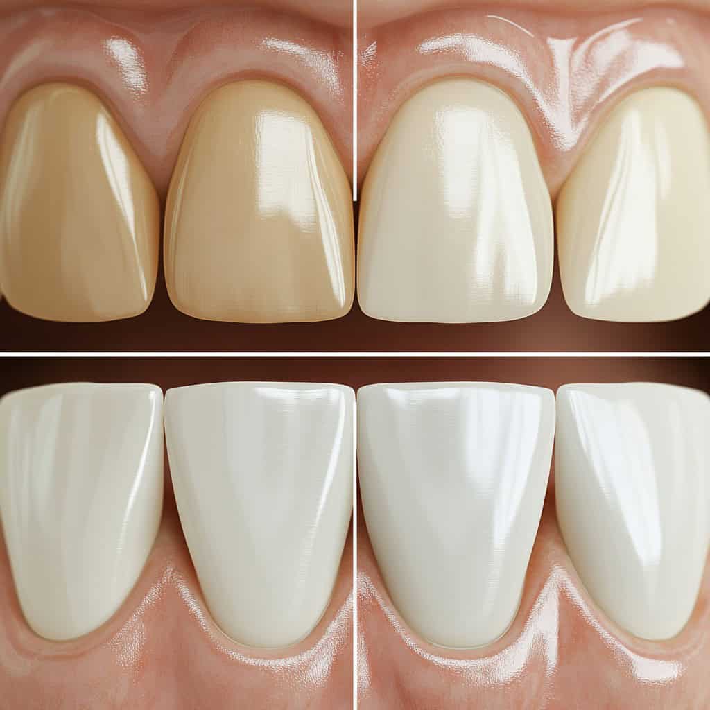difference between Lumineers and dental veneers illustrated on teeth