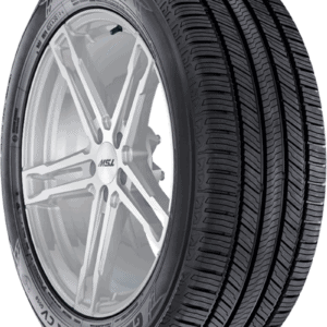 Yokohama Geolandar CV G058 tire on alloy wheel for all-season driving.