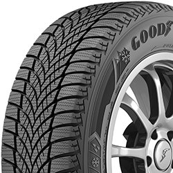 All-season tire with detailed tread pattern for optimal traction and performance.