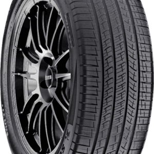 Pirelli Scorpion MS tire with black alloy wheel for all-season driving.