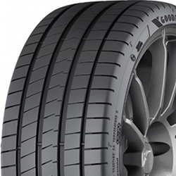 High-performance Goodyear tire with advanced tread design for durability.