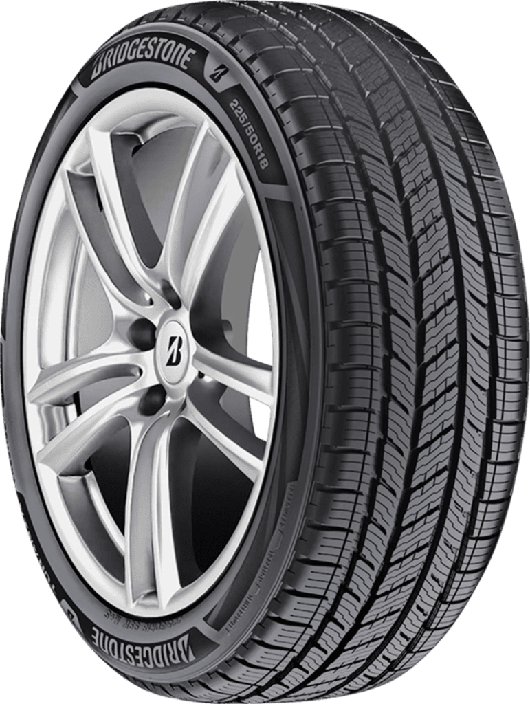 Bridgestone Turanza Prestige BSW tire mounted on alloy wheel.