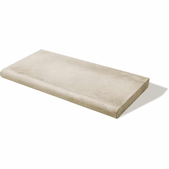 Light-colored ledgestone slab for wall cladding and landscaping projects.