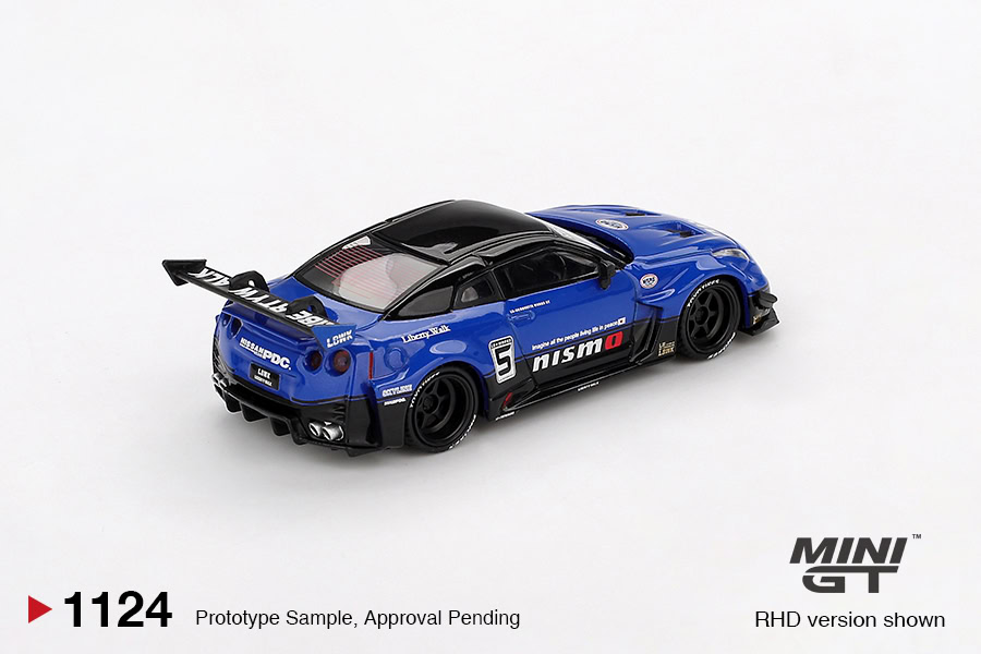 1:64 Nissan LB-SILHOUETTE WORKS GT 35GT-RR VER.2 BLUE - obrazek 2