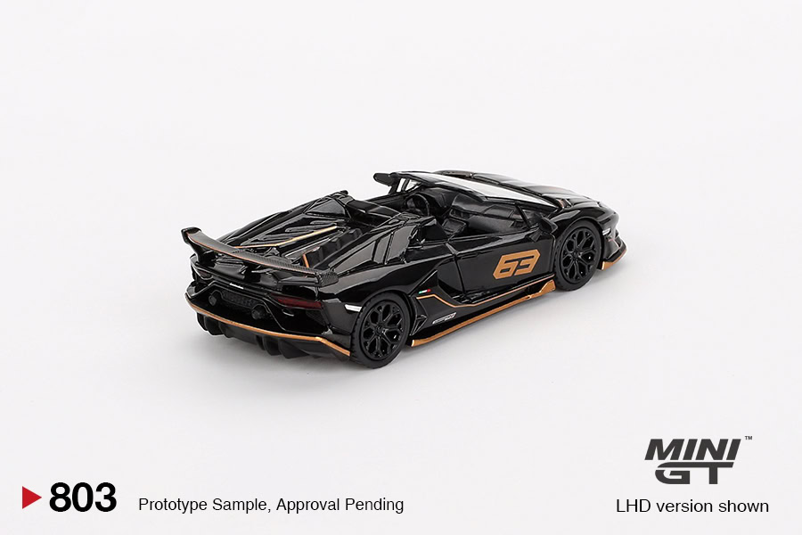 1:64 Lamborghini Aventador SVJ 63 Roadster Nero Aldebaran - obrazek 4
