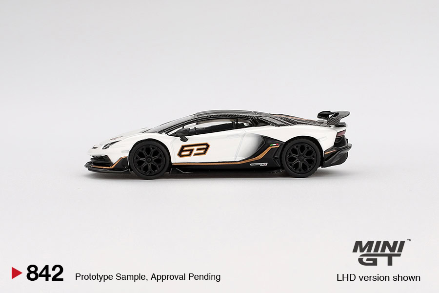 1:64 Lamborghini Aventador SVJ 63 Bianco Asopo - obrazek 5