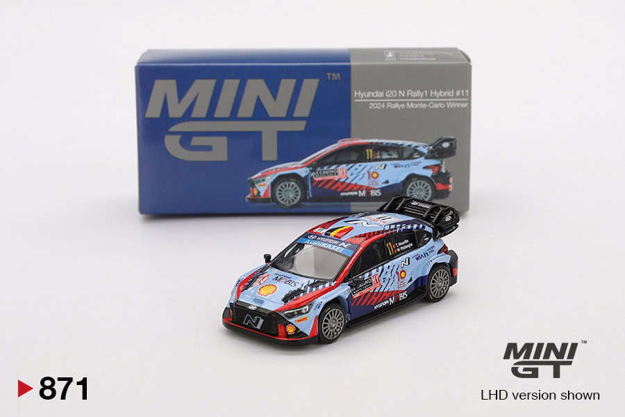1:64 Hyundai i20 N Rally1 Hybrid #11 2024 Rallye Monte-Carlo Winner - obrazek 2
