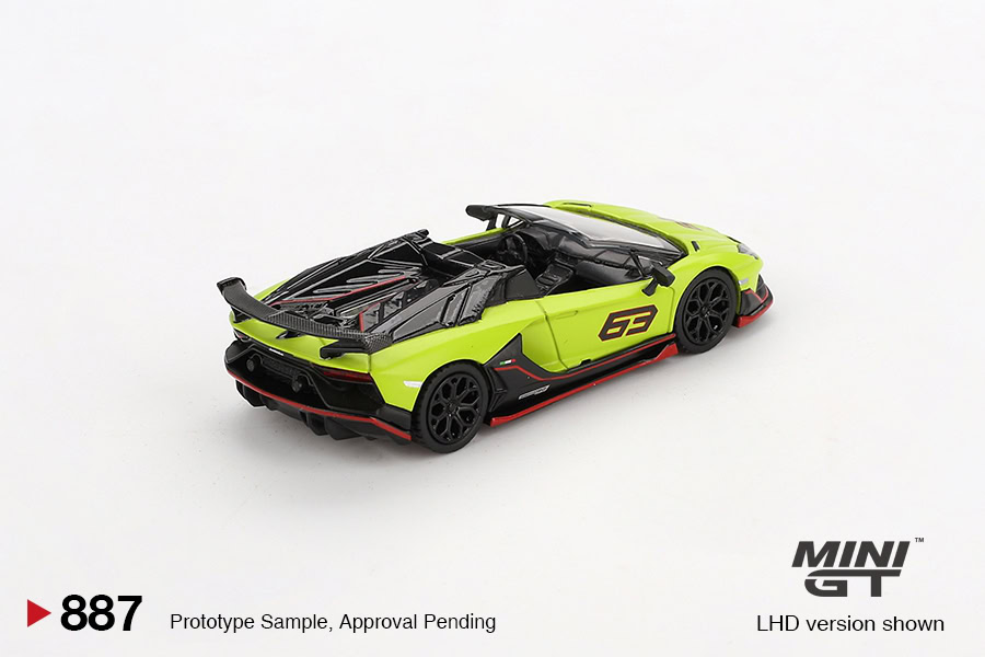 1:64 Lamborghini Aventador SVJ 63 Roadster Verde Shock - obrazek 4
