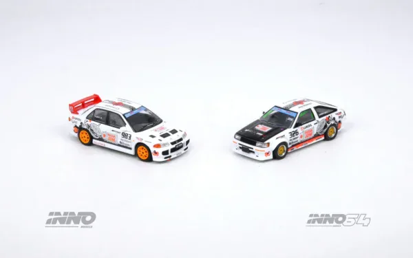 1:64 Toyota Corolla AE86 Levin & Lancer Evolution III TRACKERZ RACING Box Set