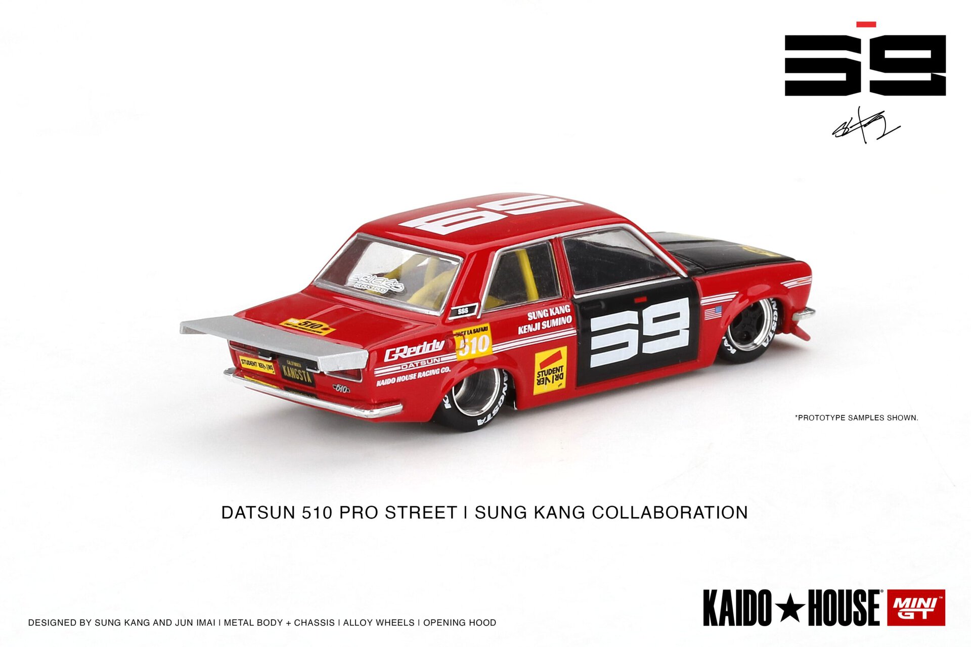 1:64 Datsun 510 Pro Street SK510 Red - obrazek 3