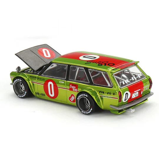 1:64 Datsun Kaido 510 Wagon OG Flo Yellow - obrazek 4