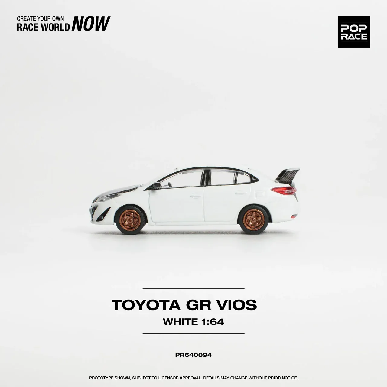 1:64 Toyota GR VIOS White - obrazek 2