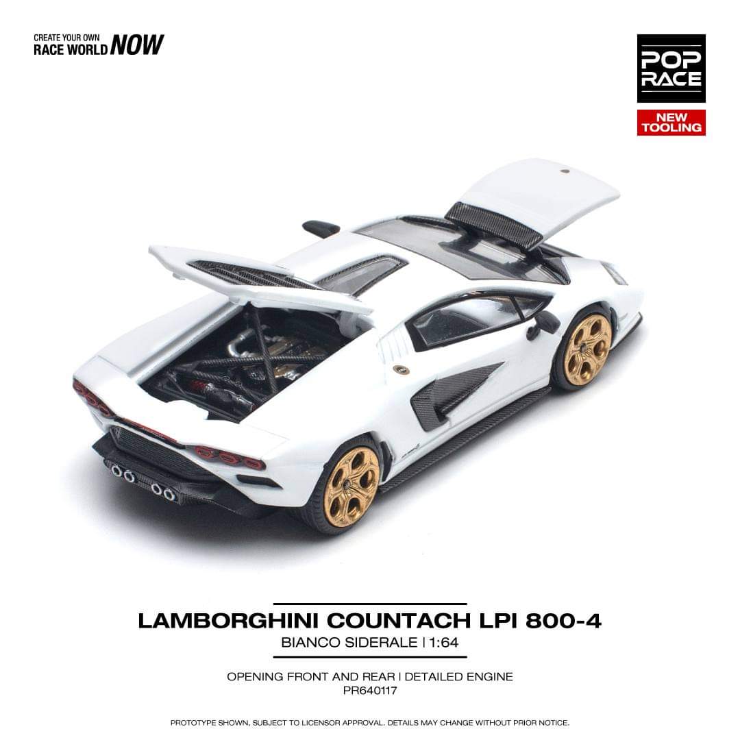 1:64 Lamborghini Countach LPI 800-4 Bianco - obrazek 4
