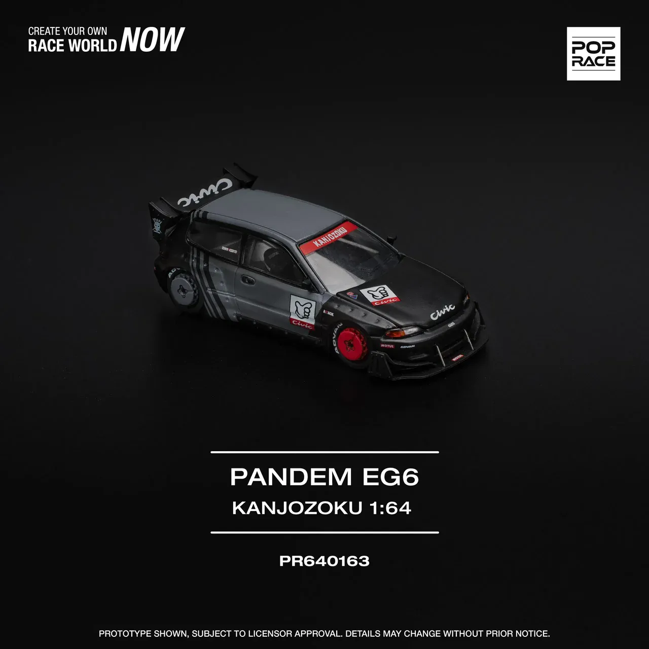 1:64 Honda Civic Pandem EG6 Kanjozoku - obrazek 2