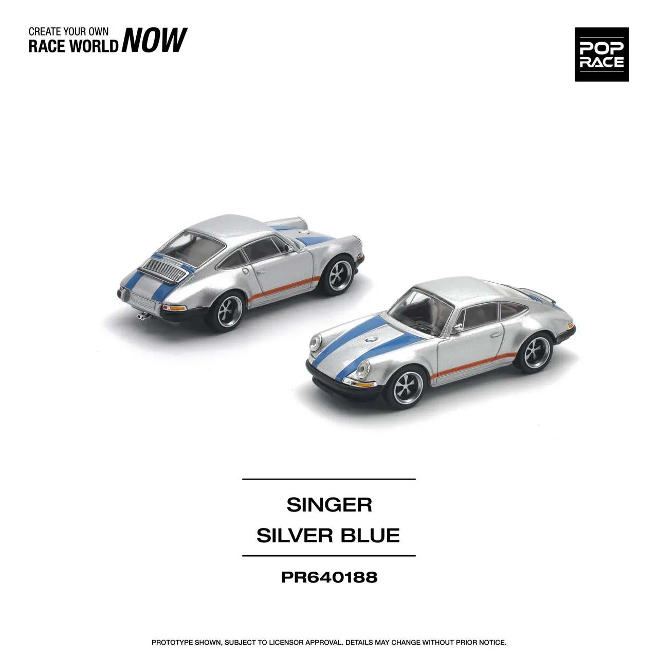 1:64 Porsche Singer 964 Silver Blue