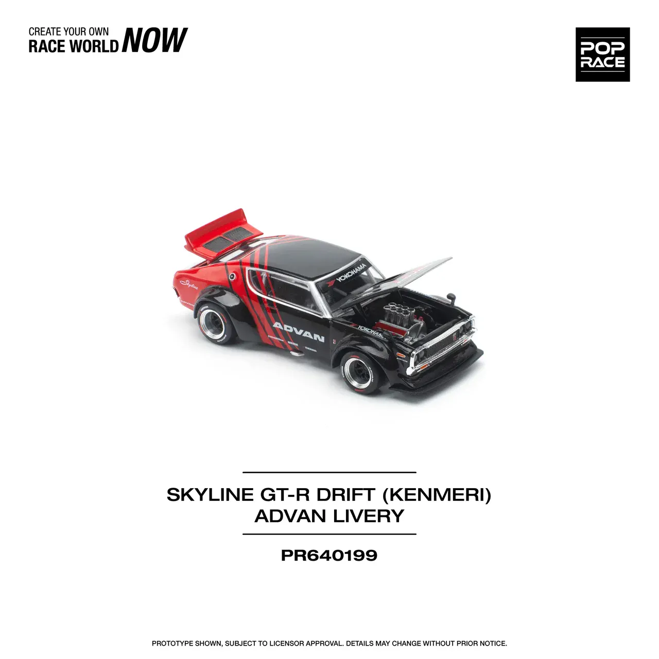 1:64 Nissan Skyline KPGC110 (Kenmeri) Advan