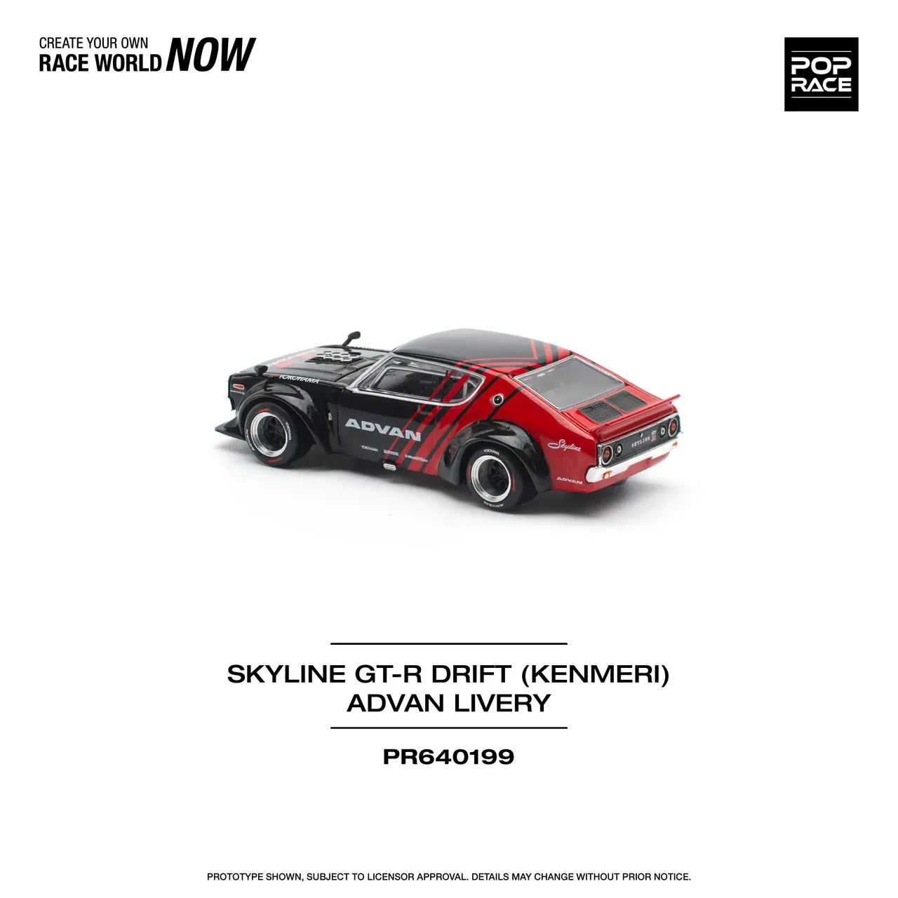 1:64 Nissan Skyline KPGC110 (Kenmeri) Advan - obrazek 2