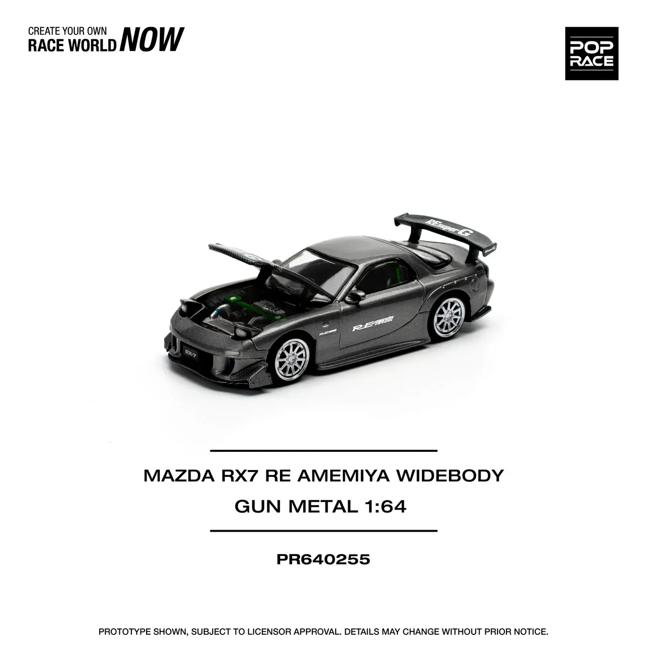 1:64 Mazda RX-7 RE-Amemiya Widebody Gun Metal