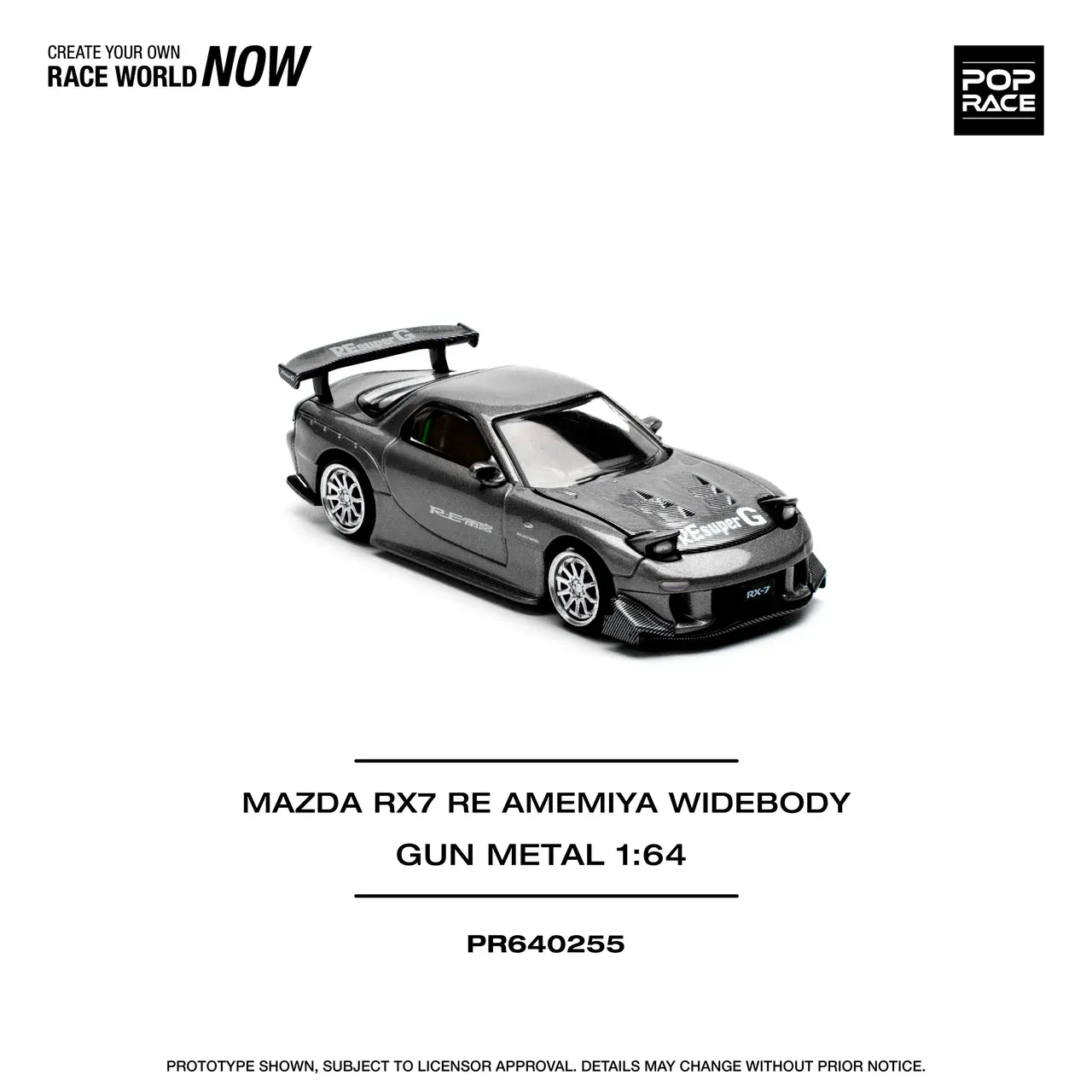 1:64 Mazda RX-7 RE-Amemiya Widebody Gun Metal - obrazek 5