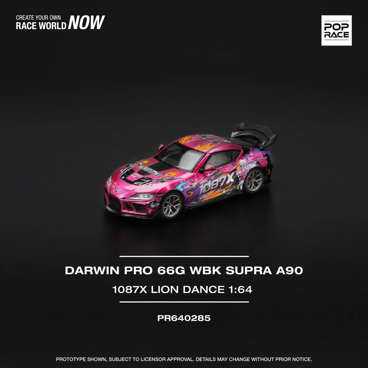 1:64 Toyota Darwin Pro 66G WBK Supra A90 1087X Lion Dance