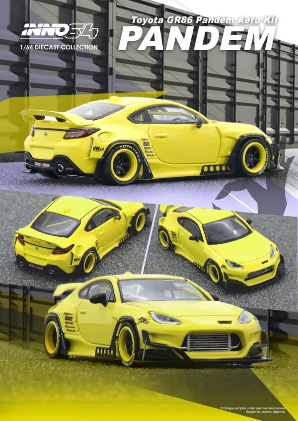 1:64 Toyota GR86 “PANDEM” Yellow
