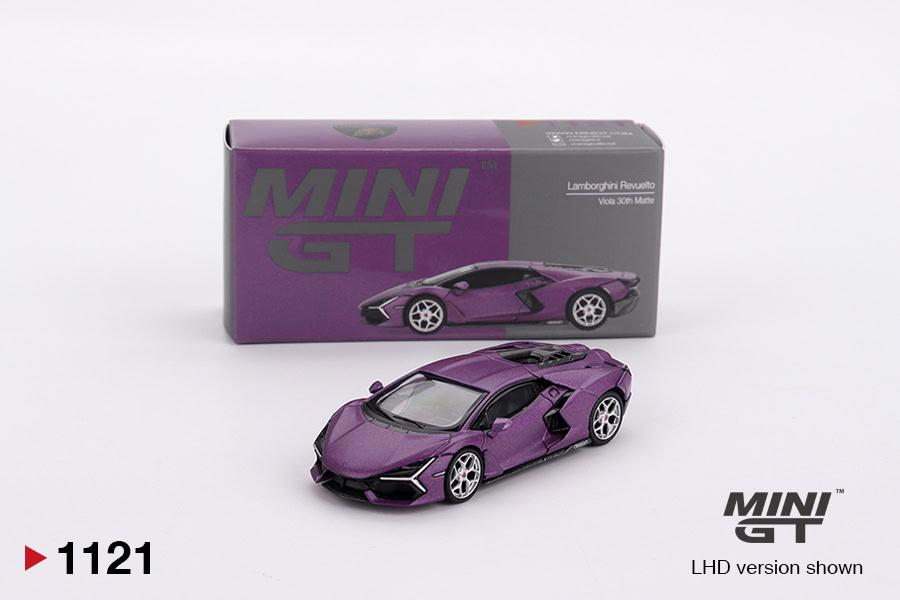 1:64 Lamborghini Revuelto Viola 30th Matte LHD - obrazek 2