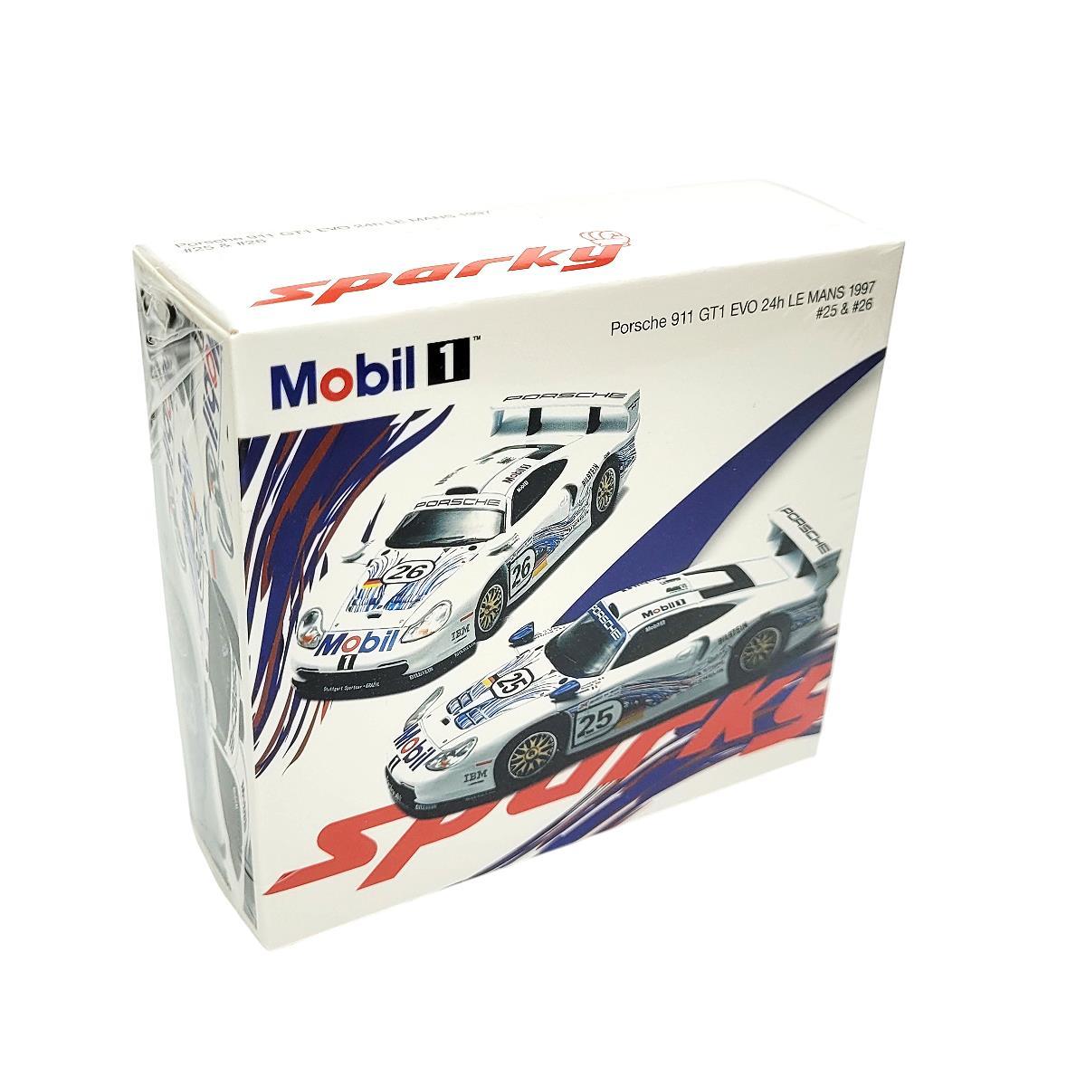 1:64 Porsche 911 GT1 EVO 24h Le Mans 1997 Mobil 1 #25 & #26 Set - obrazek 2