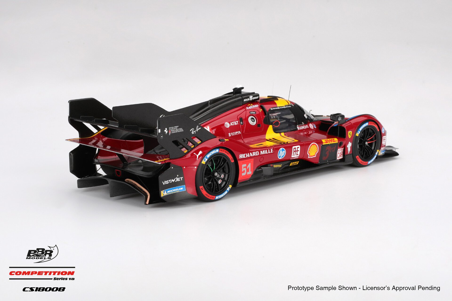 1:18 Ferrari 499P #51 AF Corse 2025 WEC Qatar 1812km 3rd Place - obrazek 2