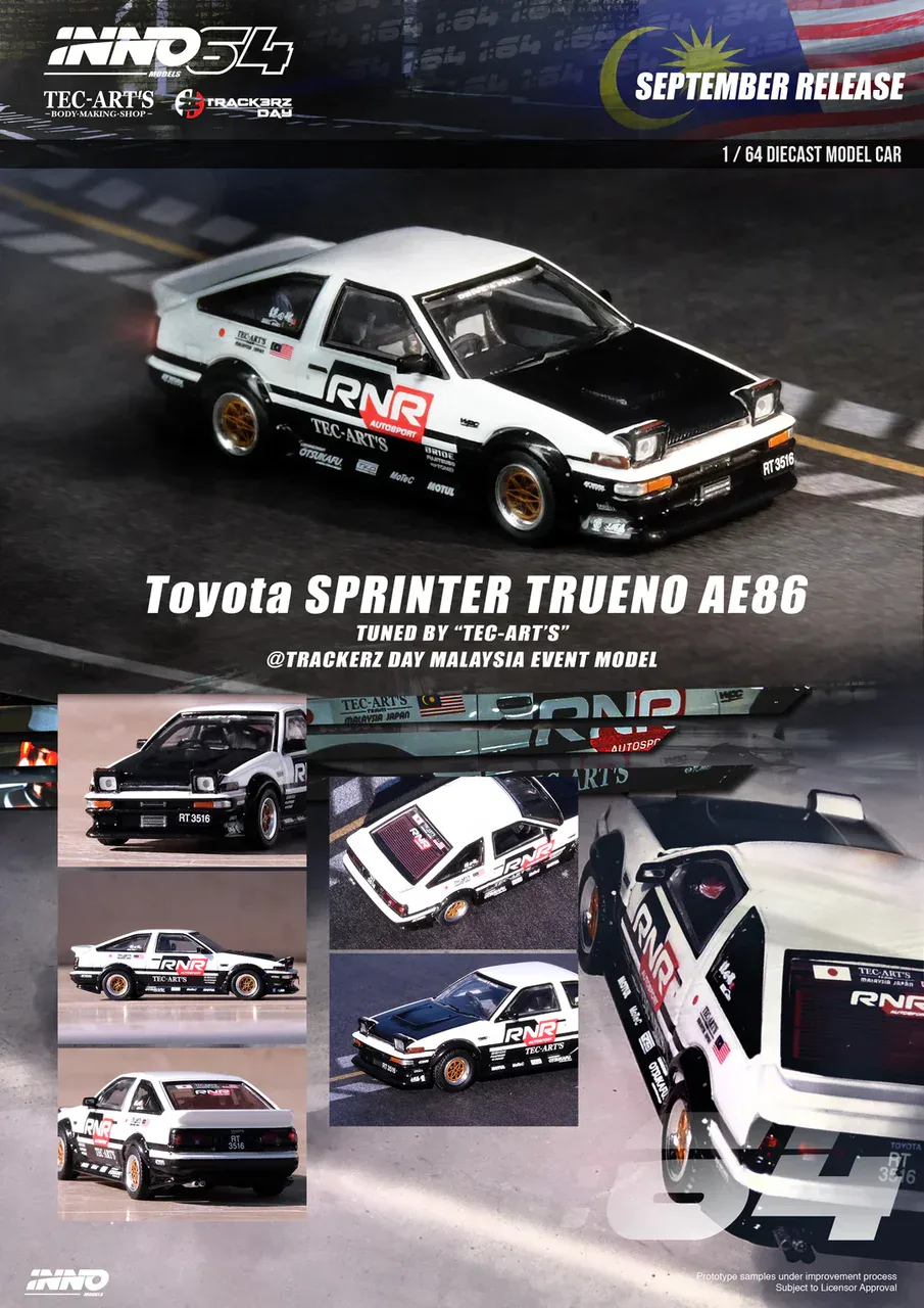 1:64 Toyota Corolla AE86 Levin “TRACKERZ RACING”
