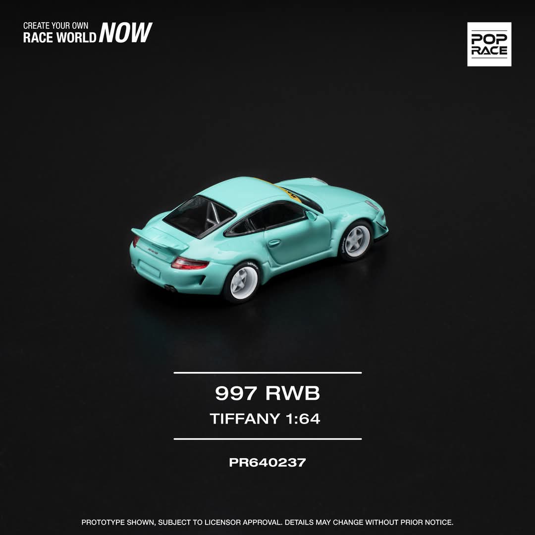 1:64 Porsche 997 RWB Tiffany Blue - obrazek 4