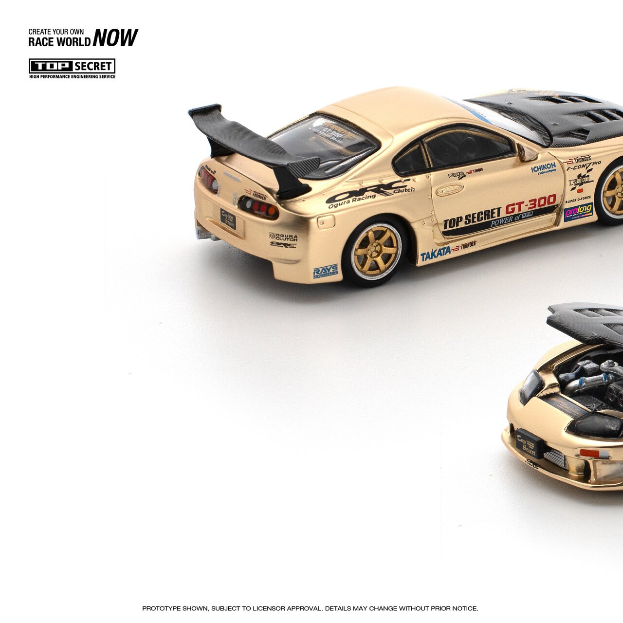 1:64 Toyota Top Secret GT300 Supra Carbon Hood - obrazek 6