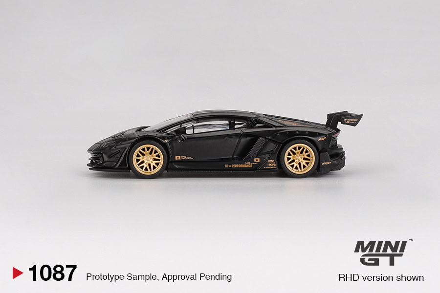 1:64 Lamborghini Aventador LB-WORKS Limited Edition Matte Black - obrazek 5