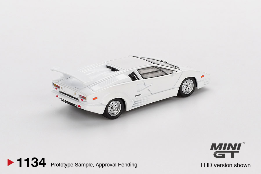 1:64 Lamborghini Countach 25th Anniversary White - obrazek 4