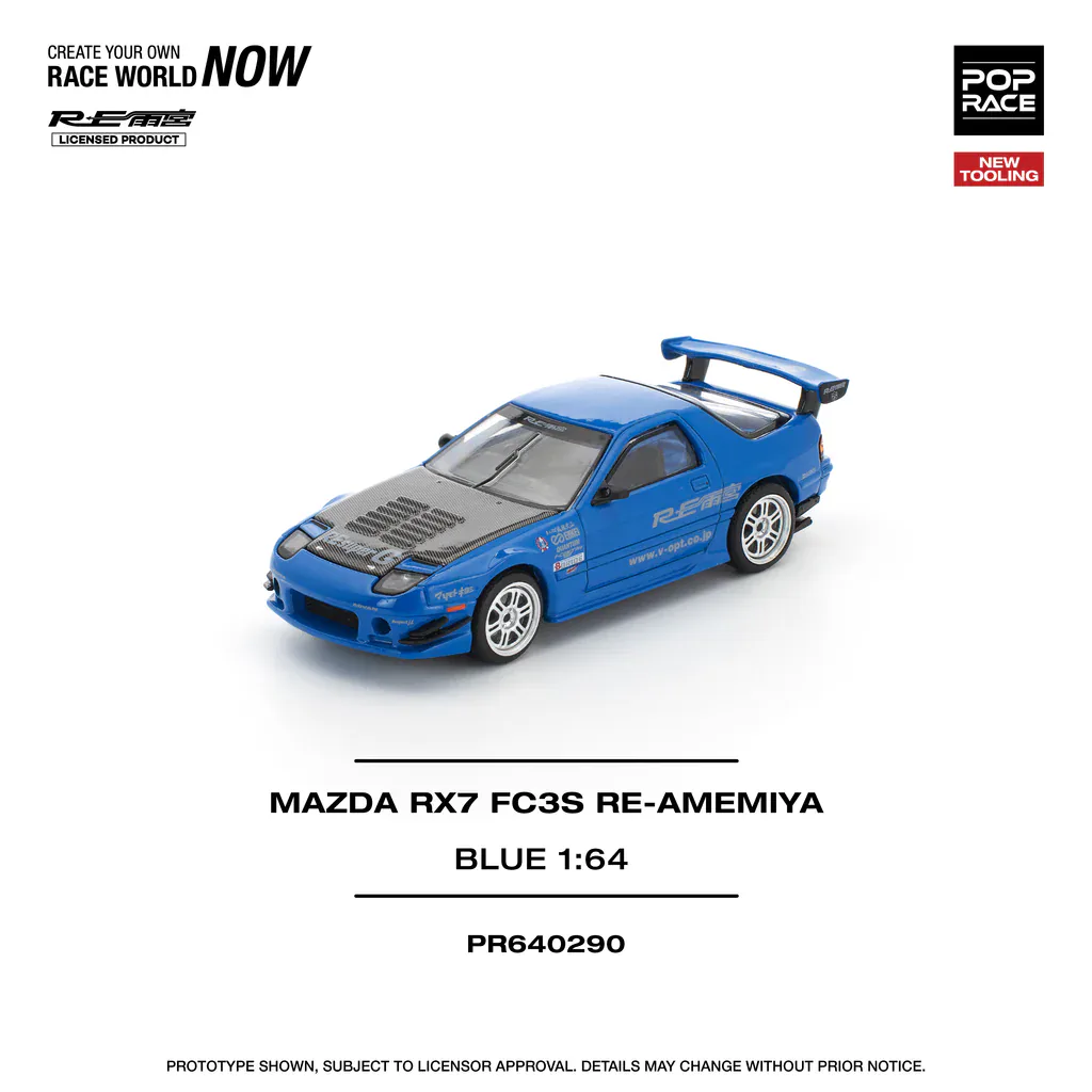 1:64 Mazda RX7 FC3S RE-AMEMIYA Widebody Blue