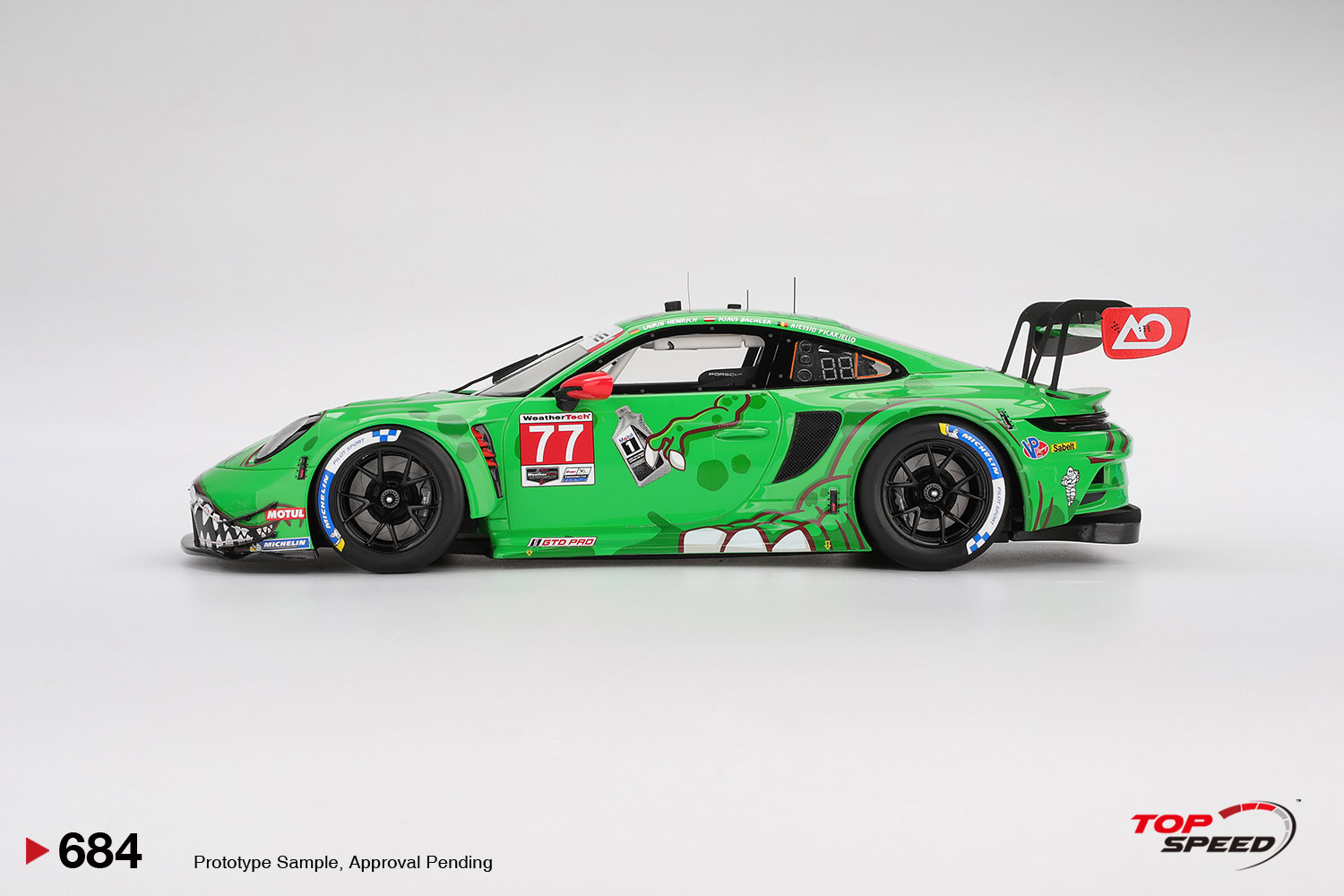 1:18 Porsche 911 GT3 R (992) #77 2025 IMSA Daytona 24 Hrs Class Winner AO Racing - obrazek 3
