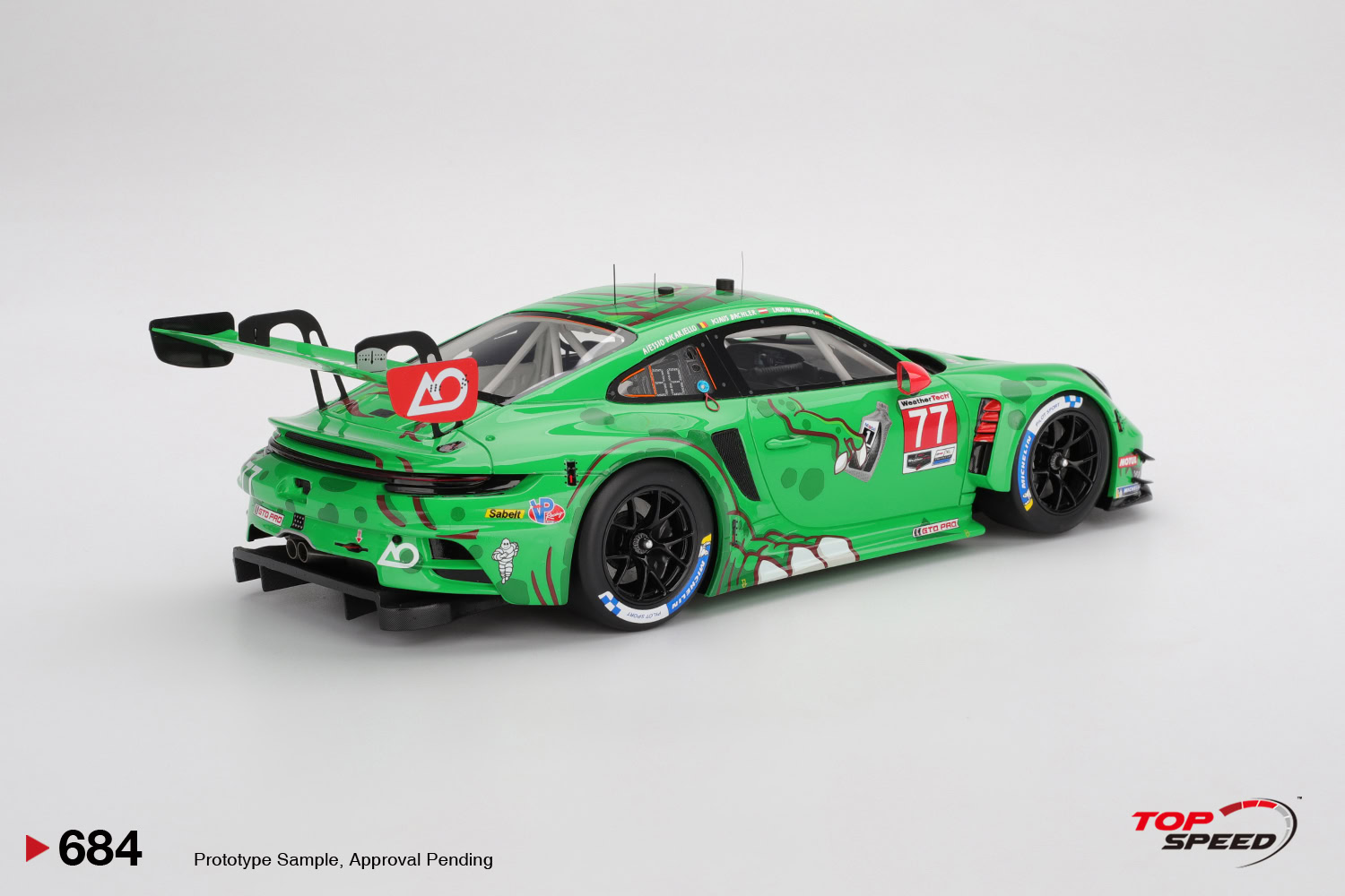 1:18 Porsche 911 GT3 R (992) #77 2025 IMSA Daytona 24 Hrs Class Winner AO Racing - obrazek 2