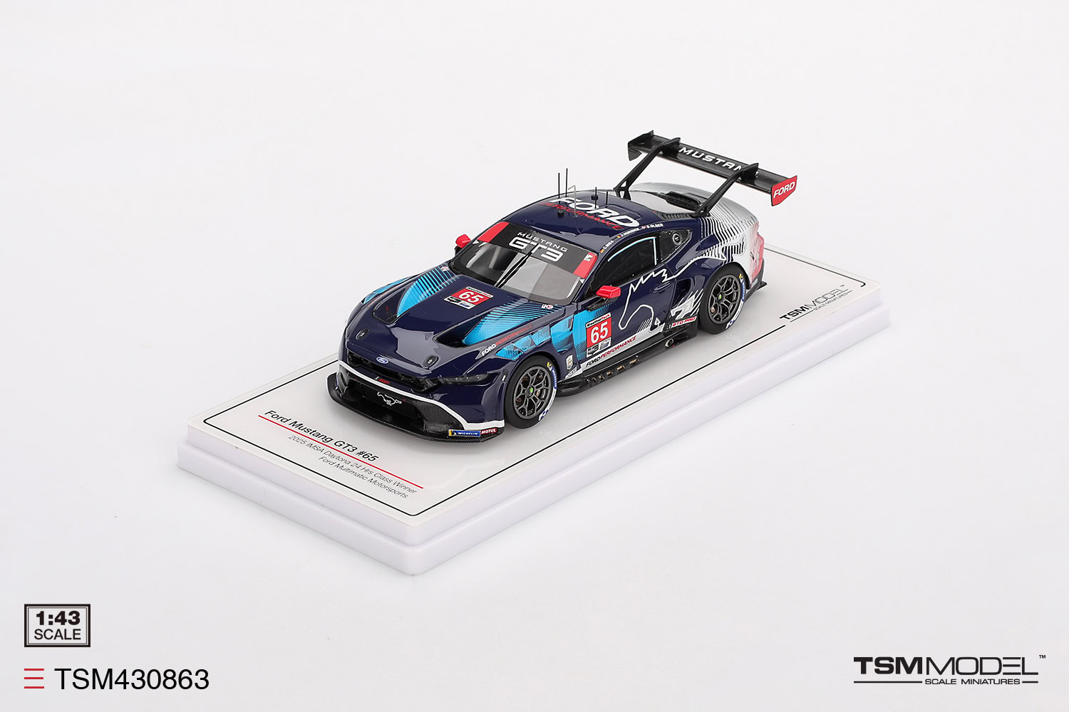 1:43 Ford Mustang GT3 #65 Ford Multimatic Motorsports  2025 IMSA Daytona 24 Hrs Class Winner - obrazek 2