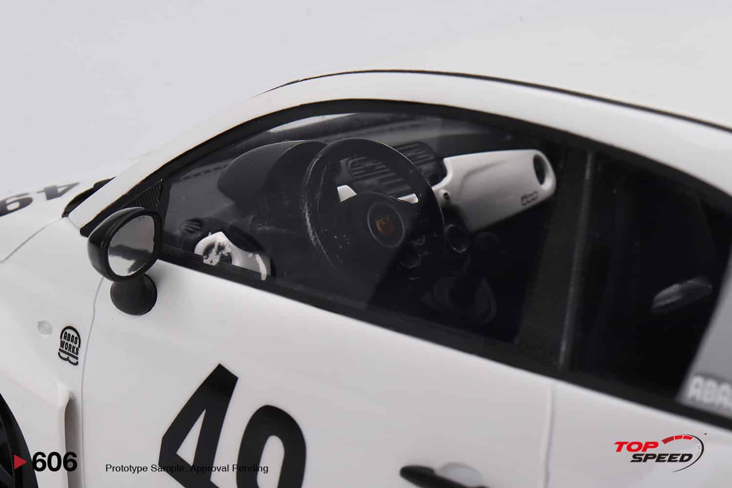 1:18 Abarth LB-WORKS x Abas Works 595 Gara White - obrazek 5
