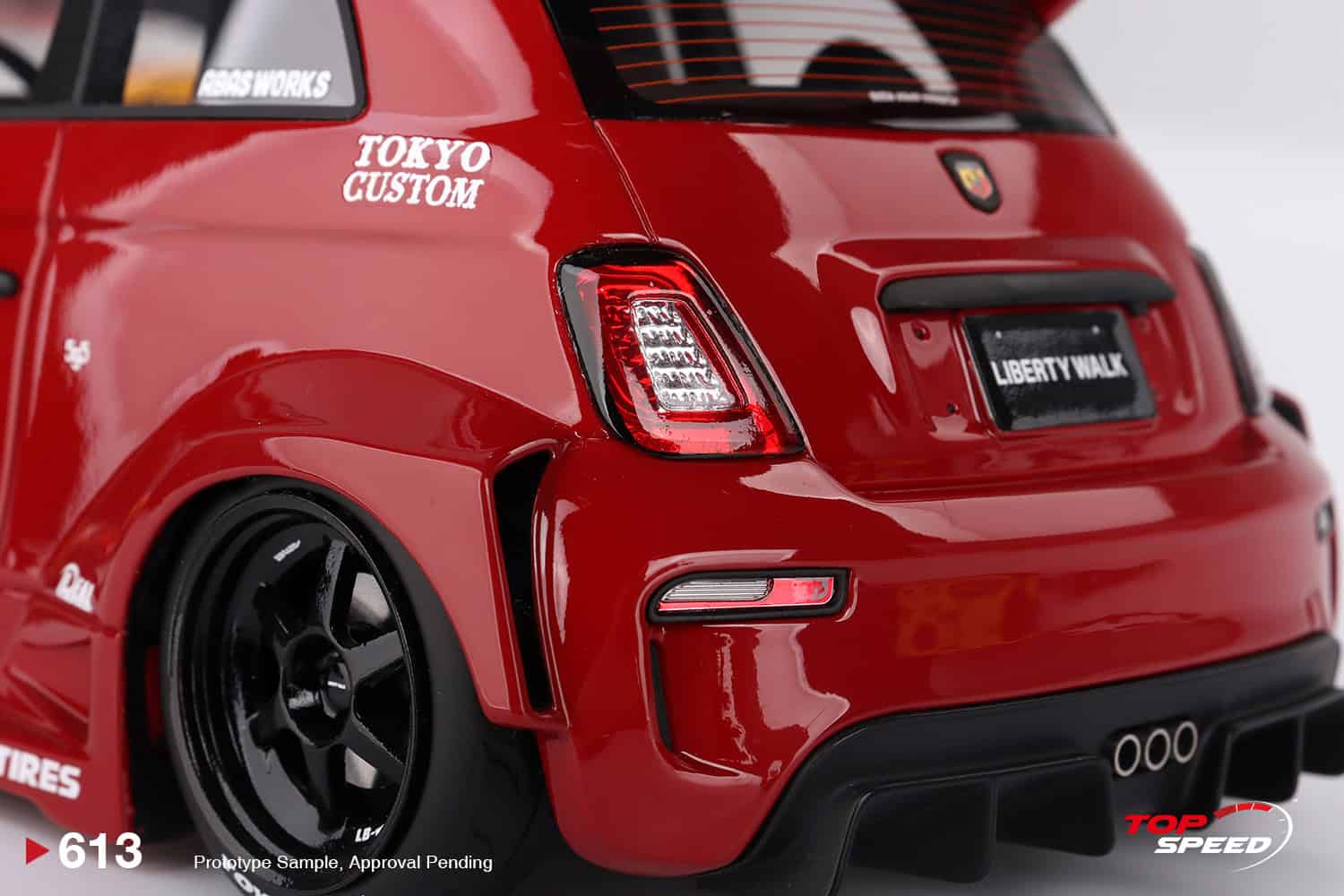 1:18 Abarth LB-WORKS x Abas Works 595 Red - obrazek 4