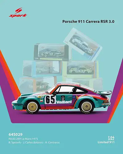 1:64 Porsche 911 Carrera RSR 3.0 No.65 24H Le Mans 1975
